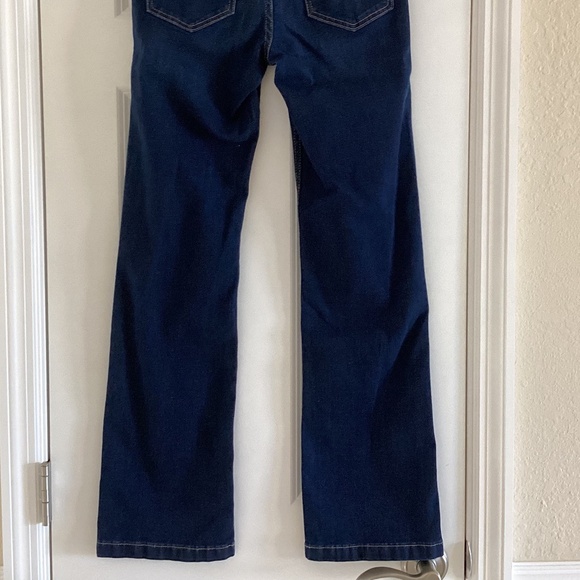 Calvin Klein Jeans High Rise Boot Cut Dark Denim Wash Patch Pockets - Picture 14 of 14